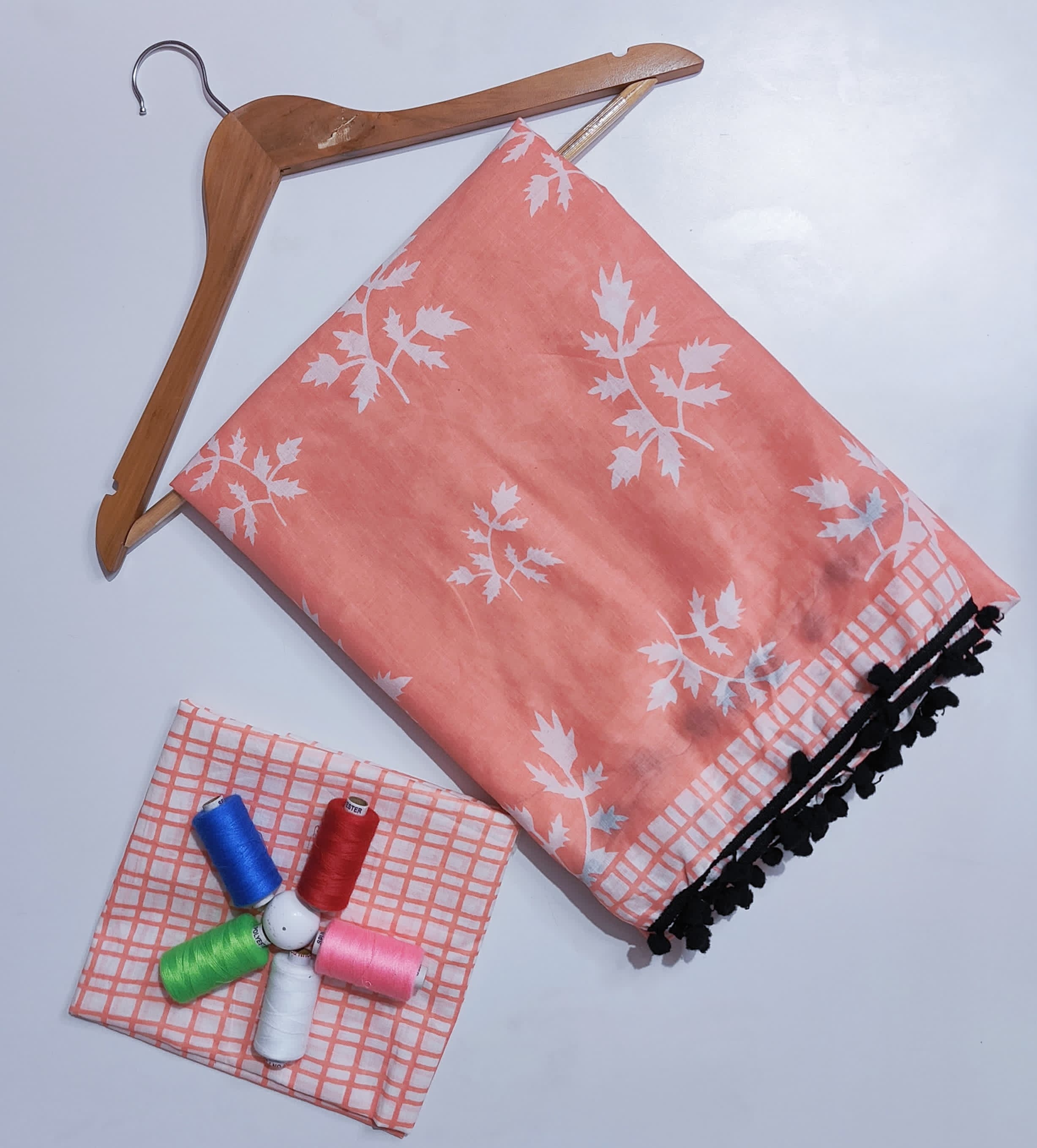Hand block print Saree with blouse